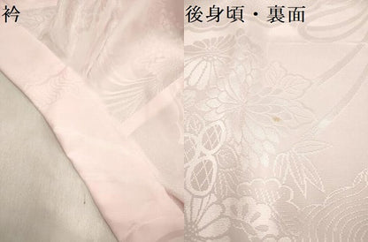 平和屋着物[]女の子　子供　長襦袢　単衣　くす玉花地紋　薄桜色　洗える着物　DABH5410ea