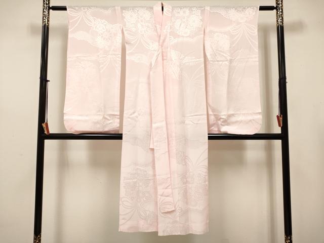 平和屋着物[]女の子　子供　長襦袢　単衣　くす玉花地紋　薄桜色　洗える着物　DABH5410ea