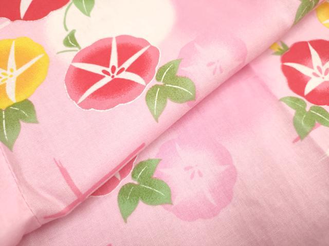 平和屋着物＊夏物　浴衣　女の子　朝顔　アサガオ　綿　DABH5422ea