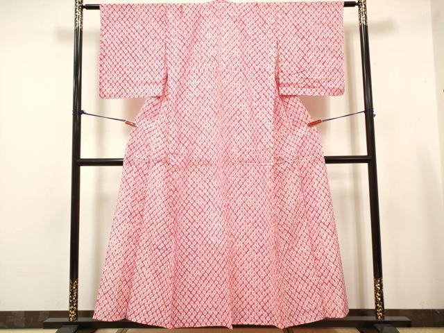 平和屋着物∴夏物　浴衣　有松鳴海絞り　蜘蛛絞り　綿　逸品　DABH5429ea