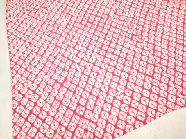 平和屋着物∴夏物　浴衣　有松鳴海絞り　蜘蛛絞り　綿　逸品　DABH5429ea