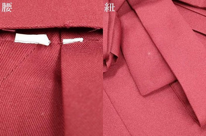 平和屋着物[]女の子　子供　行灯袴　総刺繍　くす玉舞桜文　真紅色　金糸　DABH5436ea