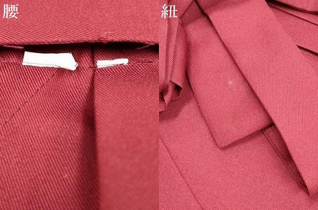 平和屋着物[]女の子　子供　行灯袴　総刺繍　くす玉舞桜文　真紅色　金糸　DABH5436ea