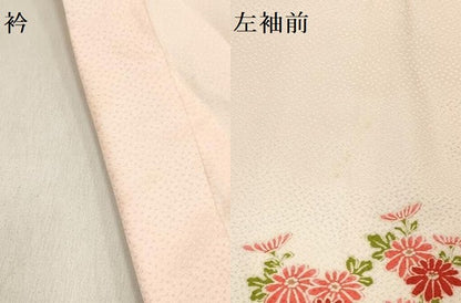 平和屋着物[]七五三　女の子　３歳　祝着　三つ身　流水花文　暈し染め　逸品　DABH5453ea