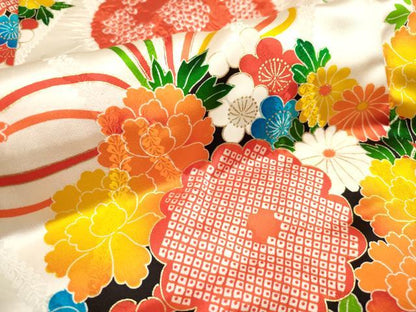 平和屋着物[]お宮参り　女の子　祝着　産着　初着　のしめ　絞り　くす玉花文　金彩　逸品　DABH5457ea