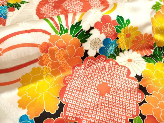 平和屋着物[]お宮参り　女の子　祝着　産着　初着　のしめ　絞り　くす玉花文　金彩　逸品　DABH5457ea
