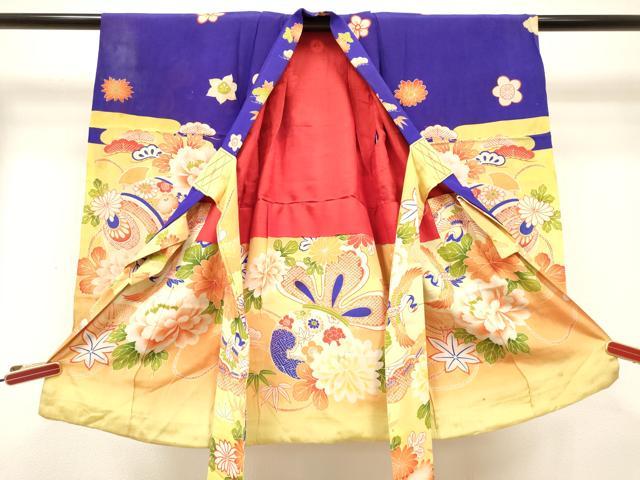 平和屋着物[]アンティーク　大正ロマン　お宮参り　女の子　祝着　産着　初着　のしめ　打ち出の小槌　松竹梅　几帳　逸品　DABH5465ea