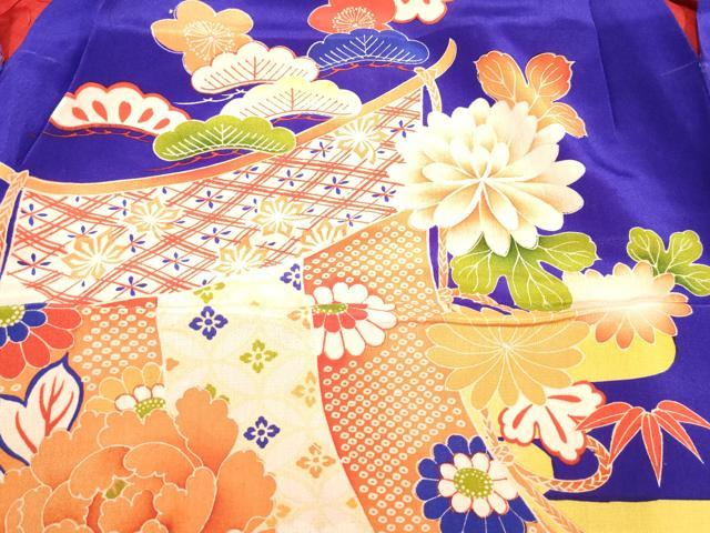 平和屋着物[]アンティーク　大正ロマン　お宮参り　女の子　祝着　産着　初着　のしめ　打ち出の小槌　松竹梅　几帳　逸品　DABH5465ea