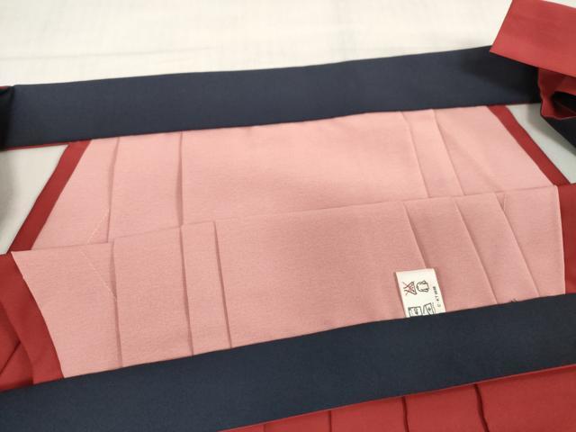 平和屋着物[]女の子　子供　行灯袴　赤紅色×留紺色　暈し染め　洗える着物　DABH5471ea