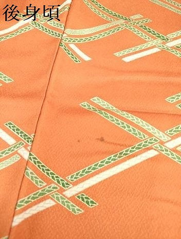 平和屋着物[]七五三　女の子　７歳　祝着　四つ身　変わり格子　逸品　DABH5479ea