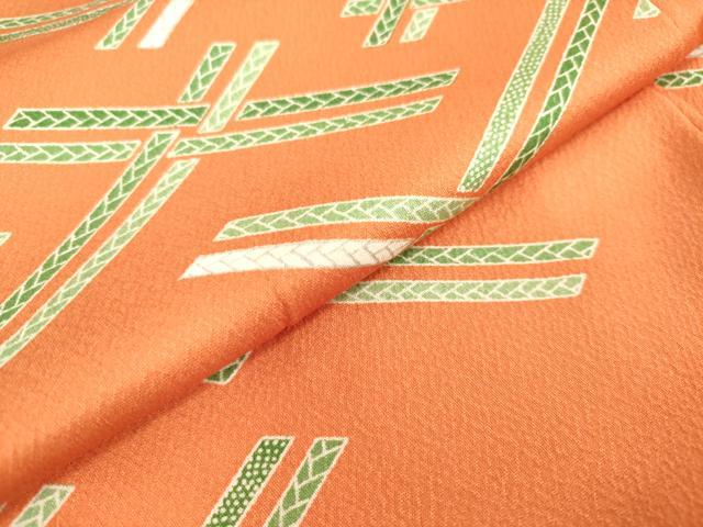 平和屋着物[]七五三　女の子　７歳　祝着　四つ身　変わり格子　逸品　DABH5479ea