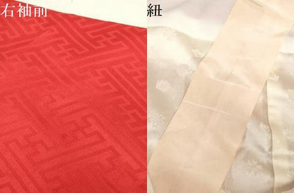 平和屋着物[]七五三　女の子　３歳　祝着　三つ身　駒刺繍　絞り　手鞠　金彩　逸品　DABH5491ea