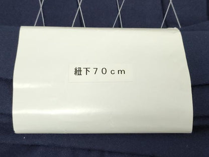 平和屋着物[]女の子　子供　行灯袴　総刺繍　鞠桜文　濃藍色　金糸　洗える着物　未使用　DABH5499ea