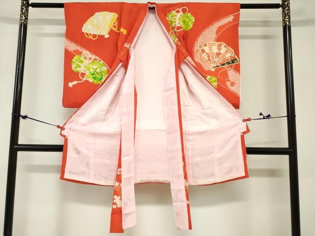 平和屋着物[]お宮参り　女の子　祝着　産着　初着　のしめ　駒刺繍　花鼓文　金彩　逸品　DABH5505ea