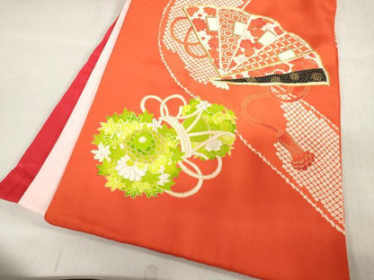 平和屋着物[]お宮参り　女の子　祝着　産着　初着　のしめ　駒刺繍　花鼓文　金彩　逸品　DABH5505ea