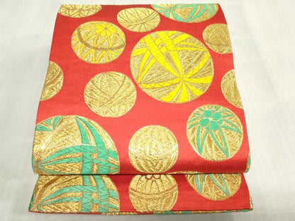 平和屋着物[]女の子　子供　丸帯　手毬文　金糸　逸品　DABH5516ea