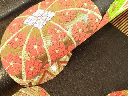 平和屋着物[]女の子　子供　全通柄袋帯　唐織　手毬文　金糸　逸品　DABH5520ea