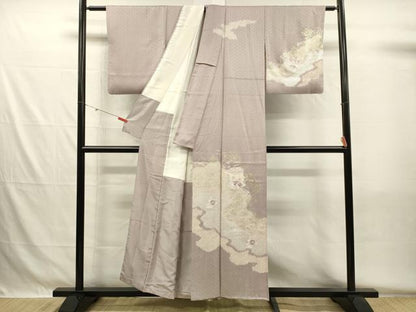 平和屋着物■訪問着　絞り　刺繍　道長貝桶花文　金銀彩　正絹　逸品　DABH5522ya