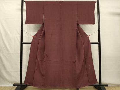 平和屋着物■江戸小紋　作家物　草木染め　鮫小紋柄　鬼しぼ縮緬　正絹　逸品　DABH5529ya