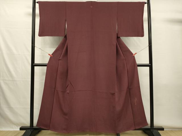 平和屋着物■江戸小紋　作家物　草木染め　鮫小紋柄　鬼しぼ縮緬　正絹　逸品　DABH5529ya