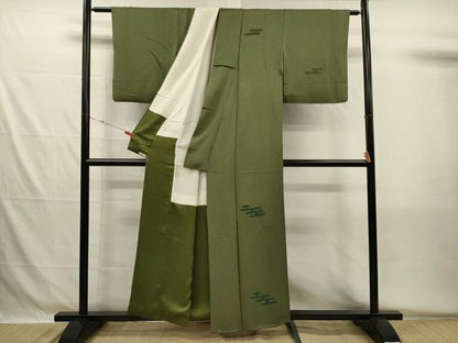 平和屋着物■訪問着　駒刺繍　エ霞文　松坂屋扱い　正絹　逸品　DABH5538ya