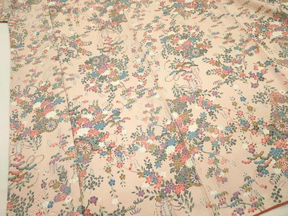 平和屋着物■上質な小紋　花車文　正絹　逸品　DABH5540ya