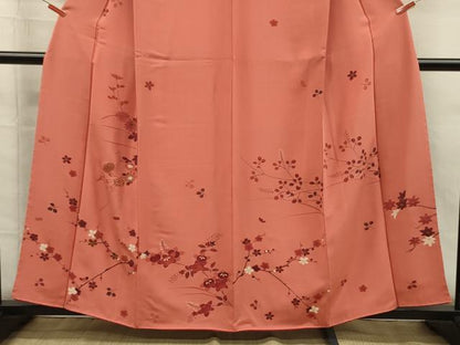平和屋着物■訪問着　駒刺繍　草花文　枝梅文　金彩　正絹　逸品　DABH5542ya