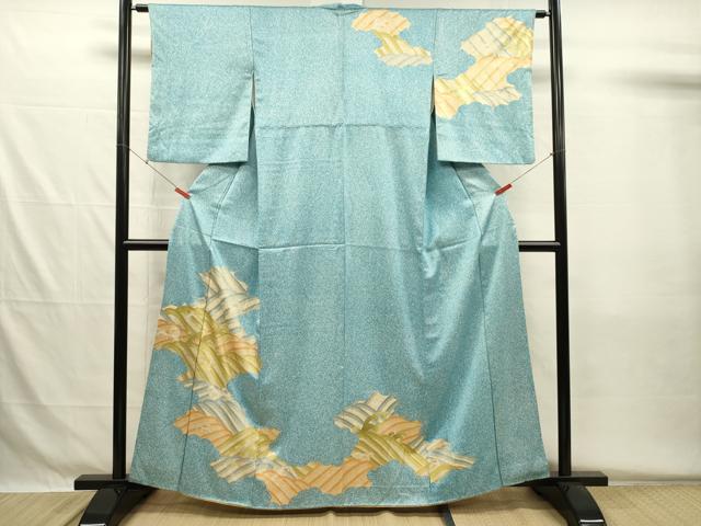平和屋着物■訪問着　立波文　たたき染め　金彩　正絹　逸品　DABH5547ya