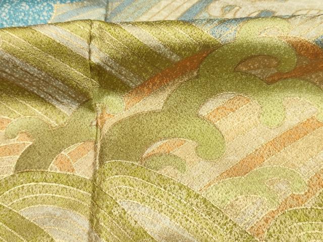 平和屋着物■訪問着　立波文　たたき染め　金彩　正絹　逸品　DABH5547ya
