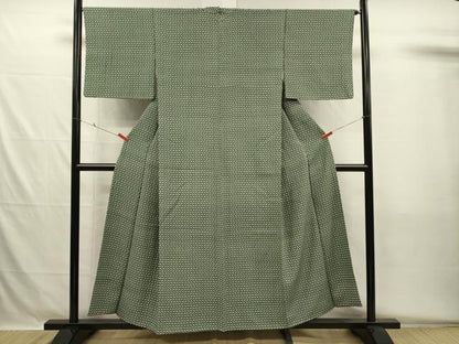平和屋着物■上質な小紋　舞花文　独楽　三越扱い　正絹　逸品　DABH5557ya