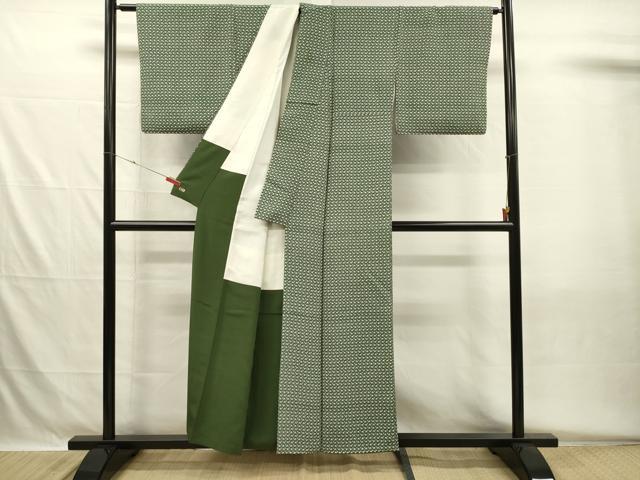 平和屋着物■上質な小紋　舞花文　独楽　三越扱い　正絹　逸品　DABH5557ya