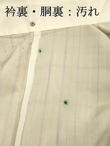 平和屋着物■上質な紬　格子文　正絹　逸品　DABH5558ya
