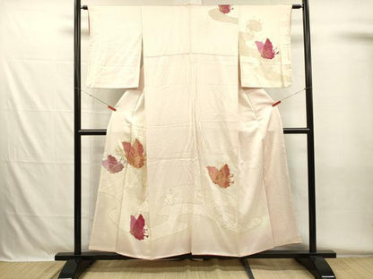 平和屋着物■訪問着　駒刺繍　舞蝶文　金銀彩　正絹　逸品　DABH5564ya
