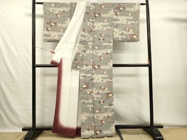 平和屋着物■訪問着　エ霞花文　金彩　正絹　逸品　DABH5567ya