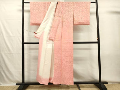 平和屋着物■上質な小紋　源氏車地紋　暈し染め　正絹　逸品　DABH5573ya