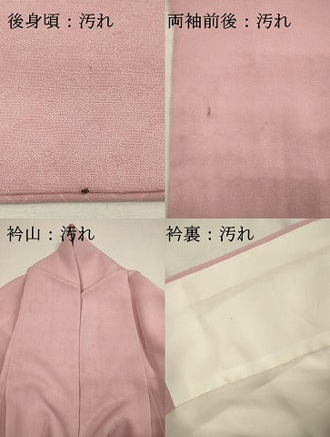 平和屋着物■上質な色無地　舞蝶地紋　虹色　正絹　逸品　DABH5574ya
