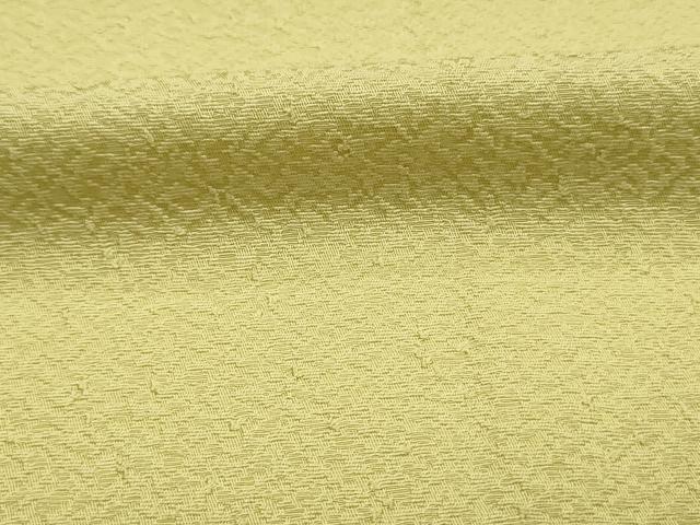 平和屋着物■上質な色無地　霞地紋　抹茶色　正絹　逸品　DABH5576ya