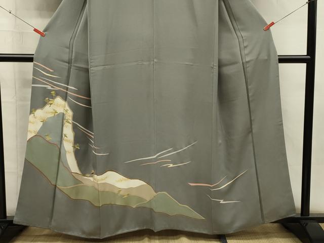 平和屋着物■訪問着　駒刺繍　風景文　金彩　正絹　逸品　DABH5579ya