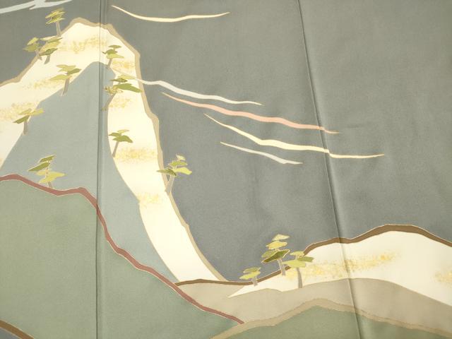 平和屋着物■訪問着　駒刺繍　風景文　金彩　正絹　逸品　DABH5579ya
