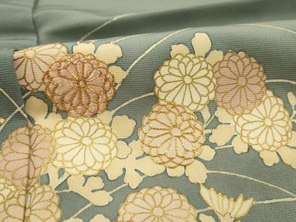 平和屋着物■豪華色留袖　駒刺繍　草花文　暈し染め　金彩　正絹　逸品　DABH5583ya