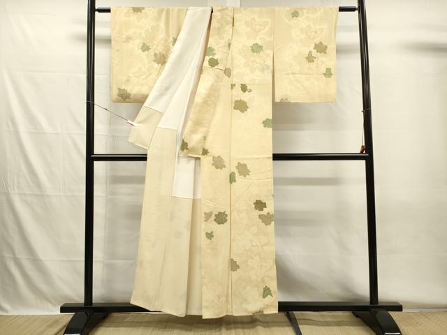 平和屋着物■上質な小紋　地紋起こし　舞花文　正絹　逸品　DABH5584ya