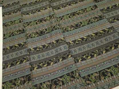 平和屋着物■本場大島紬　7マルキ　横段花文　正絹　逸品　DABH5592ya