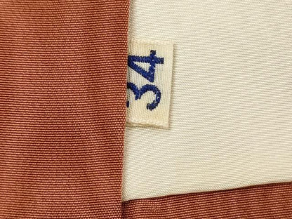 平和屋着物■上質な色無地　菱地紋　樺色　正絹　逸品　DABH5594ya