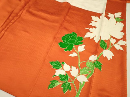 平和屋着物■豪華振袖　駒刺繍　牡丹　暈し染め　金彩　正絹　逸品　DABH5604ya