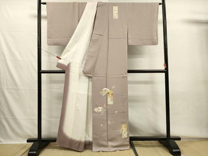 平和屋着物■訪問着　短冊地紙花文　金彩　正絹　逸品　DABH5611ya