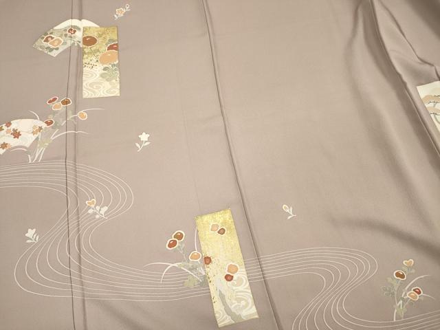 平和屋着物■訪問着　短冊地紙花文　金彩　正絹　逸品　DABH5611ya