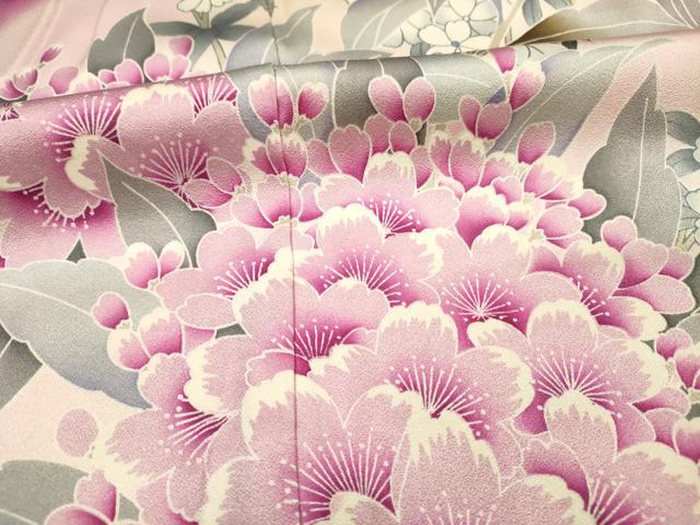 平和屋着物■豪華振袖　草花文　舞桜　暈し染め　正絹　逸品　DABH5612ya