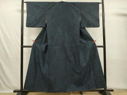 平和屋着物■上質な紬　抽象花文　正絹　逸品　DABH5613ya