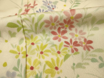 平和屋着物■訪問着　手描き　草花文　暈し染め　正絹　逸品　DABH5618ya