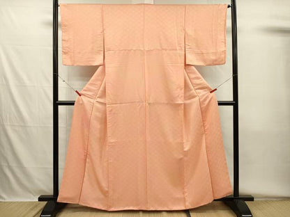 平和屋着物■上質な小紋　檜扇青海波地紋　暈し染め　正絹　逸品　DABH5619ya